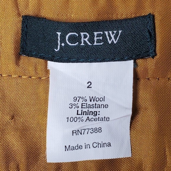 J. Crew Wool Blend Sidewalk Skirt Burgundy Size 2 - Picture 7 of 8